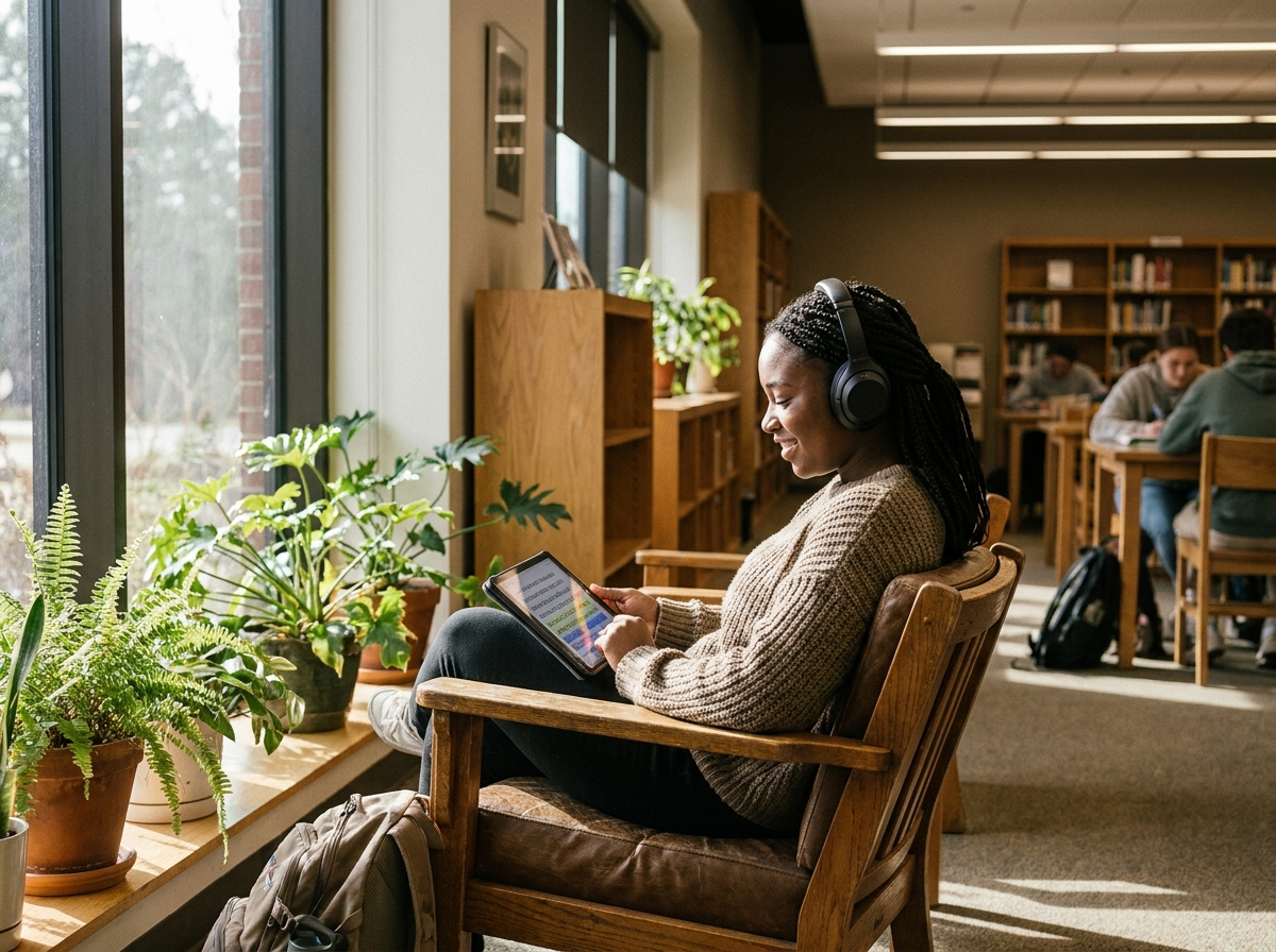 Learner using assistive reading tech
